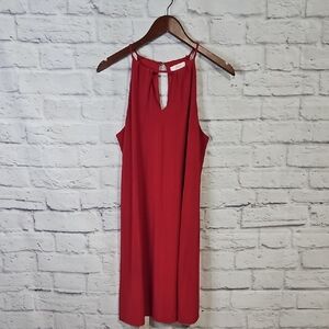 Candie's Elegant Red Sheath Midi Dress